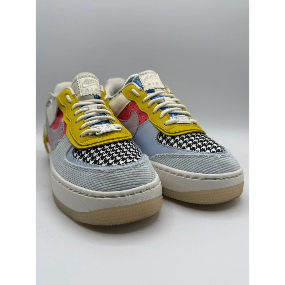 Nike Air Force 1 Shadow Multi-Color Patchwork Sneakers DM8076-100 Womens 9